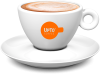 Cappuchino kop oranje vol