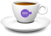 Koffie kop paars vol