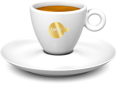 Espresso kop goud vol