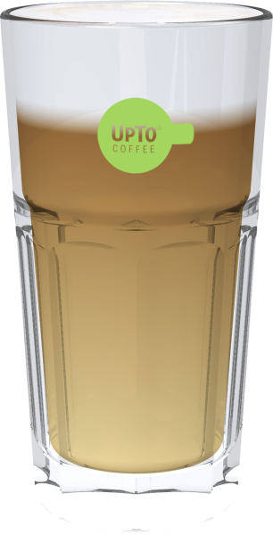 Latte Macchiato Glas groen vol