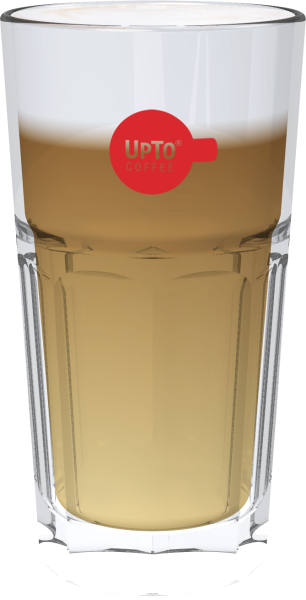 Latte Macchiato Glas rood vol