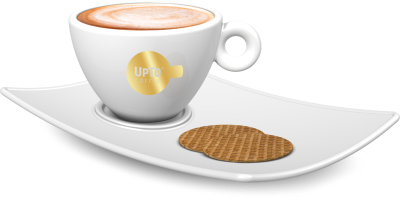 Schotel vierkant met Cappuchino goud