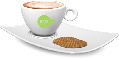 Schotel vierkant met Cappuchino groen