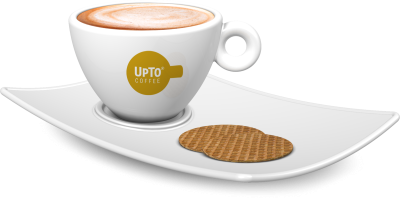 Schotel vierkant met Cappuchino oker
