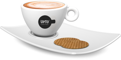 Schotel vierkant met Cappuchino zwart