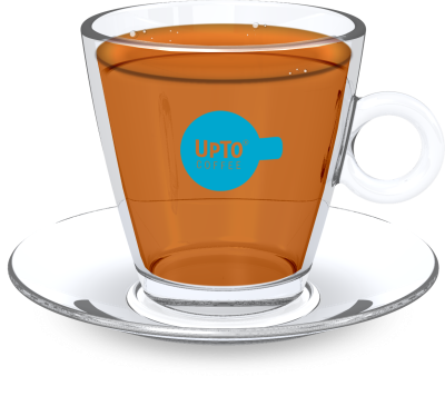 Theekop Schotel blauw vol