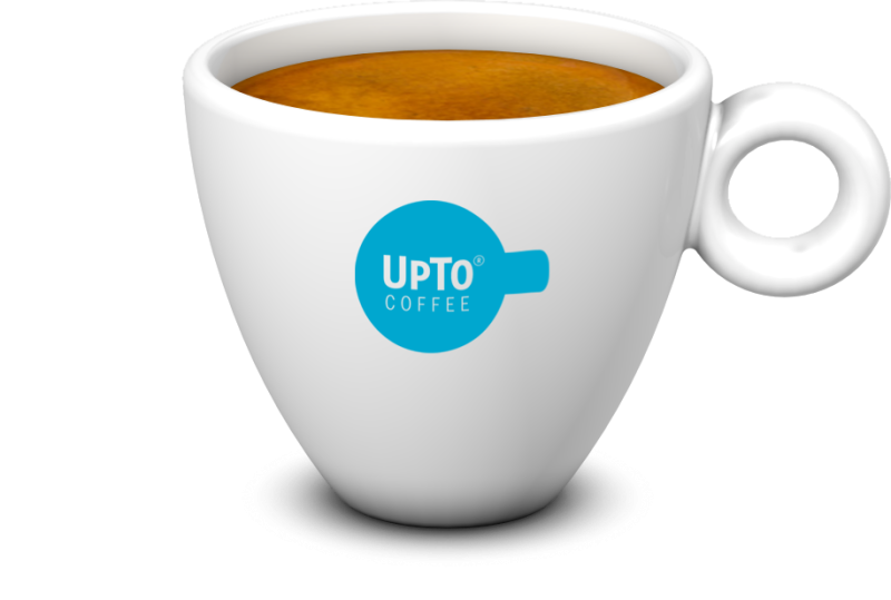 Espresso kop Los blauw vol