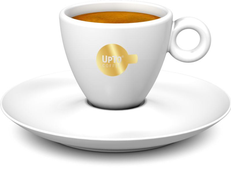 Espresso kop goud vol