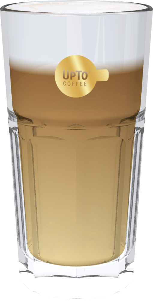 Latte Macchiato Glas goud vol