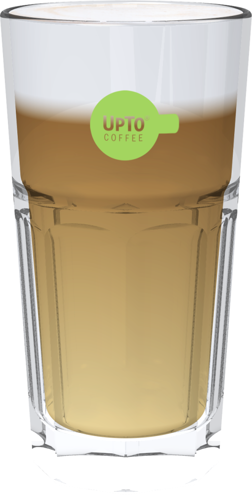 Latte Macchiato Glas groen vol