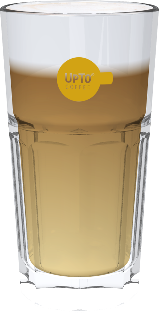 Latte Macchiato Glas oker vol