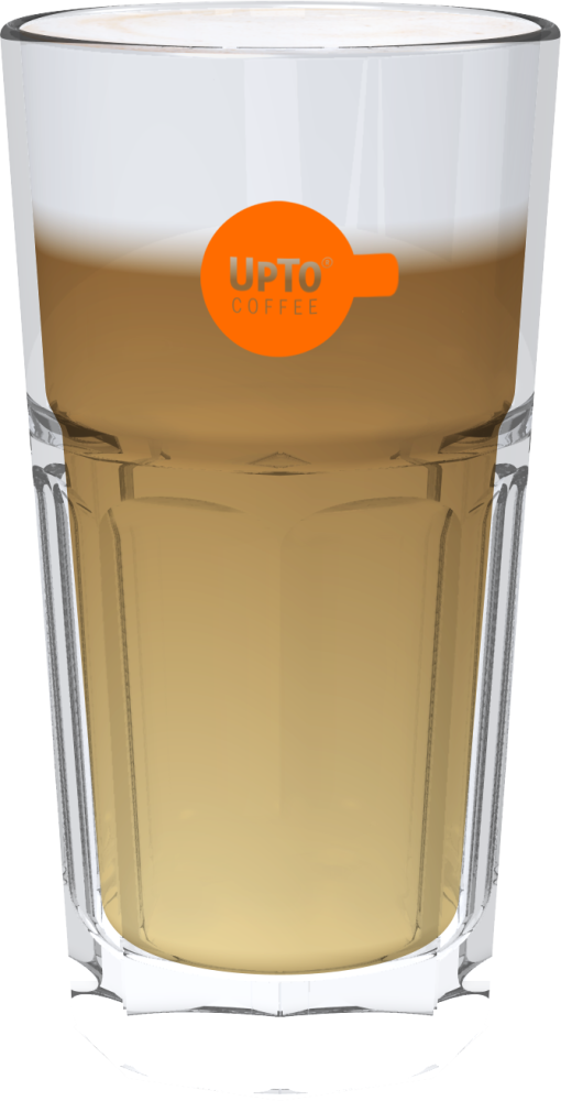 Latte Macchiato Glas oranje vol