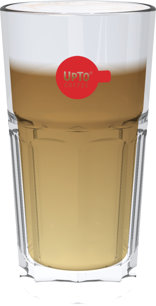 Latte Macchiato Glas rood vol