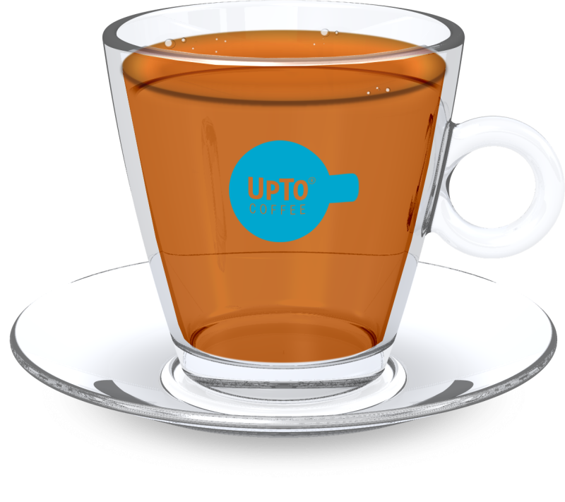 Theekop Schotel blauw vol